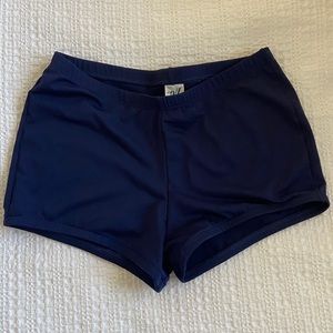 Navy blue varsity shorts